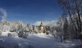 Peles Castle - winter - signs Royalty Free Stock Photo