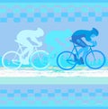 Peleton Cycle race - abstract card Royalty Free Stock Photo