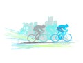 Peleton Cycle race - abstract card Royalty Free Stock Photo