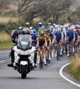 The Peleton going up Buller Hill at Tour de Britain 2021