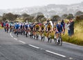 The Peleton going up Buller Hill at Tour de Britain 2021