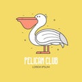 Pelican Beach Club Logo Royalty Free Stock Photo