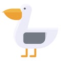 Pelican bird icon, Summer vacation related vector Royalty Free Stock Photo