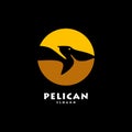 Pelican bird logo icon vector Royalty Free Stock Photo