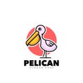 Pelican bird logo Royalty Free Stock Photo
