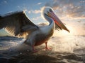 Pelican catching some fish Royalty Free Stock Photo