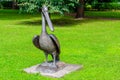 Pelican figure made by Zurab Tsereteli in the Governor`s Garden in Yaroslavl, Russia