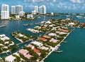 Pelican Harbor neighborhood in Miami, Florida USA. Royalty Free Stock Photo