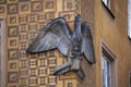 `Pelican House` 1705 at Castle Square Old Town. Old town in Warsaw is UNESCO World Heritage Site.