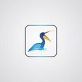 Pelican icon logo vector design Royalty Free Stock Photo