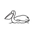 Pelican icon. Vector illustration decorative design Royalty Free Stock Photo
