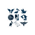 Pelican icon vector, logo concept of pelican , flamingo Royalty Free Stock Photo