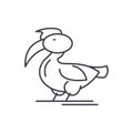 Pelican line icon concept. Pelican vector linear illustration, symbol, sign Royalty Free Stock Photo