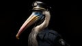 Pelican Police Officer: Epic Portraiture Of A Fantastical Creature In Uniform