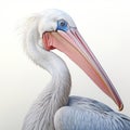 Realistic Pelican Illustration With Blue Eyes And Long Beak