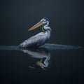 a pelican shot at serene lake