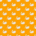 Pelican sitting seamless pattern. Background of sea birds