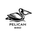 Pelican sitting on the water, logo.