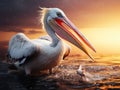 The pelican swallows a fish Royalty Free Stock Photo