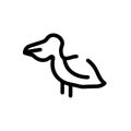 Pelican vector icon on white background. Flat vector pelican icon symbol sign from modern animals collection Royalty Free Stock Photo