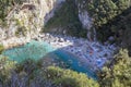 Remote beach Fakistra at Pelion in Greece Royalty Free Stock Photo