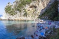 Remote beach Fakistra at Pelion in Greece Royalty Free Stock Photo