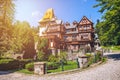 Pelisor castle, Sinaia, Romania. View of famous Pelisor castle s Royalty Free Stock Photo