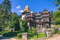 Pelisor castle, Sinaia, Romania. View of famous Pelisor castle s