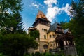 Pelisor castle, Sinaia, Romania. View of famous Pelisor castle situated next to the Peles castle near romanian city Sinaia Royalty Free Stock Photo