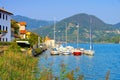 Pella, on the shore of Lake Orta Royalty Free Stock Photo