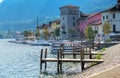 Pella, on the shore of Lake Orta Royalty Free Stock Photo