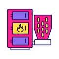 Pellet boiler color icon