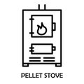 Pellet stove icon