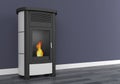 Pellet stove heating 3D