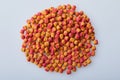 Pelleted compound feed for fish