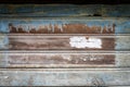 Pelling blue paint on wood Royalty Free Stock Photo