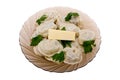 Pelmeni with butter Royalty Free Stock Photo