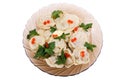 Pelmeni with red caviar Royalty Free Stock Photo