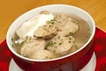 Pelmeni - traditional russian meat dumpling soup Royalty Free Stock Photo