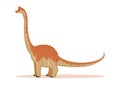 Pelorosaurus Dinosaur Cartoon Character Vector Illustration Royalty Free Stock Photo