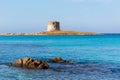 Pelosa beach at Stintito, Sardinia Italy Royalty Free Stock Photo