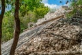 Pelota game ring, shot in the Mayan ruins of the archaeological area of Coba