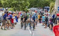 The Peloton on Alpe D'Huez