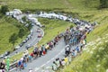 The Peloton Approaching on Col de Peyresourde - Tour de France 2