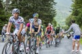 The Peloton on Col du Tourmalet - Tour de France 2014 Royalty Free Stock Photo