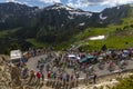 The Peloton in Mountains Royalty Free Stock Photo