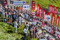 The Peloton in Mountains - Tour de France 2016 Royalty Free Stock Photo