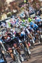 The Peloton- Paris Nice 2013 in Nemours Royalty Free Stock Photo