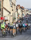 The Peloton- Paris Nice 2013 in Nemours Royalty Free Stock Photo