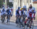 The Peloton- Paris Nice 2013 in Nemours Royalty Free Stock Photo